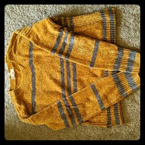 Yellow velvet sweater - women's wear winter